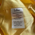 Lulus Gorgeous Yellow Floral Jacquard Halter Mini Dress Photo 3