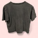 Cute washed black western block print Nashville crop top t Photo 2