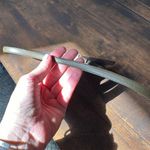 Max Mara  Thin‎ Olive Green Leather Belt Size 40 Photo 5