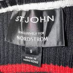 St. John  For Nordstrom Black, Red and White Striped Ribbed Stretch Sweater EUC S Photo 7
