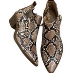 Western Boho Snakeskin Ankle Booties Tan Size 6 Photo 0