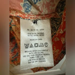 Anthropologie  Vanessa Virginia Orange and Blue Tiger Henley Photo 6