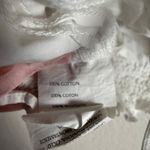 Derek Lam White Poplin Puff Sleeve V-Neck Ruched Tie Crop Top Size US 2 Photo 13