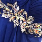 Alyce Paris COPY - Alyce Royal Blue Beaded One-Shoulder Gown Photo 2