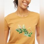 J.Crew NWT Sequin Sequin fall leaves Brown Graphic Tee Sz XS Sold Out! Photo 1