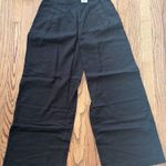 Abercrombie & Fitch  Linen Blend Ultra Wide Leg Pant Black XS Short Photo 0