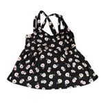 Torrid Black and Pink Flower Print Tank Top Photo 1