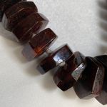 Handcrafted Boho Chunky Statement Graduated Amber Bead Strand Necklace Brown Photo 2