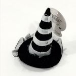 Spellbound Witch’s Hat Stripe Hair Clip, Black, White Photo 1
