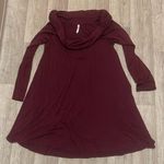 Mittoshop  burgundy cowl neckline sweater lightweight dress medium large Photo 0