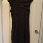 Loft Ann Taylor  Black and White Fitted, Ruched Dress, size SP Photo 9