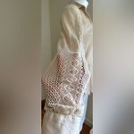 Holding Horses Anthropology  CottonTan Blouse Sleeves shoulder & Back Lace SZ XS Photo 5