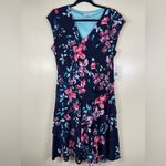 Signature by Robbie Bee Blue and Pink Asymmetrical Sundress Size XL Photo 1