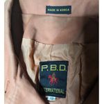 Vtg 1970s P.B.D. Peach Orange Cotton Blend Button Up Longline Trench Coat 12 13 Photo 5