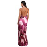 Lulus  Pink Print Pleated Satin Halter Maxi Dress NWT Size XS Wedding Guest Dress Photo 1