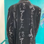 Black velvet burnout unstructured jacket Photo 4