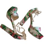SHOE DAZZLE Skylar Tropical Oriental Floral Print Summer High Heels Sandal Photo 4