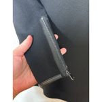 J Brand J‎ Brand Black Long Sleeve Zip Sleeve Dress Merino Blend Leather Trim Size Small Photo 2