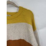 Madewell Wool Blend Striped Sweater Women Small Multicolor Balloon Sleeve Alpaca Photo 9