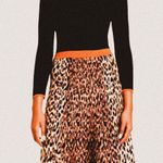 Eliza J old money knit Animal Print Fit & Flare Sweater Dress S Photo 0