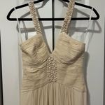 BCBGMAXAZRIA Vintage BCBG MaxAzaria Silk Cream Beaded Maxi Dress (Size 2) Photo 2