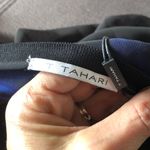 Tahari  Blueberry and Black See Through Blouse Photo 9