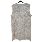 Loft  Black and White Button-up Tweed Sleeveless Shift Dress Size XL Photo 1
