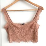 ZARA  Nude Pink Lace Bralette Top Large NWOT Photo 2