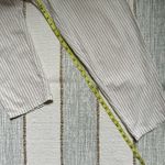 Eileen Fisher Cream White Striped Organic Cotton Lightweight Pull-On Pants Large Photo 4