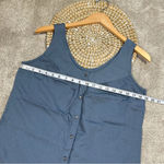 Nau Sleeveless Button Front Top Blouse Organic Cotton Silk in Blue Size M Size M Photo 8