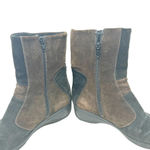 Aquatalia Snow Boots Patchwork Winter Waterproof Suede Black Brown Size US 9.5 Photo 4