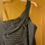 Monique Lhuillier ML  Black Sleeveless Asymmetrical Sequin 3D Flower Skirt Gown Photo 5