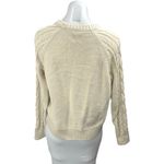 Gap Women's Cream Cable Knit High Neck Long Sleeve Pullover Sweater Top Size S Photo 1