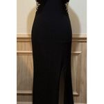 Betsy and Adam Floor Length Prom Dress ~ Black Size 2 ~ Beaded ~ Open Back Photo 0