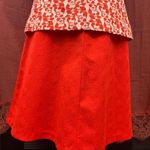 Vintage handmade red panda skirt suit Red Size 4 Photo 6