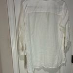 Foxcroft  Cream Button-Up Shirt Jacket Photo 2