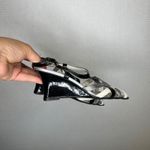 Prevata Italy Women's 6.5 C Black Silver White Strappy Wedge Sandals Photo 2