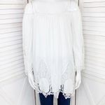Rue 21  Crochet Lace Insets Off‎ The Shoulder Tunic Top White Small Photo 0