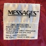 1990s Messages Red Iridescent Hooded Taffeta Belted Coat Made in Hong Kong M Size M Photo 10