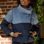 Summersalt  Two-Tone Blue Puffer Jacket Photo 0