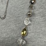 Faceted Faux Gemstone Beaded Necklace with Silver Tone Chain & Lobster Clasp Photo 12