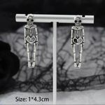 Silver Color Skeleton Earrings Photo 2