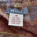 Anu Women's Wool Embroidered Draped Open Front Vest Cardigan Multicolor Sz M Size M Photo 5