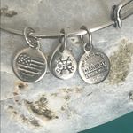 ALEX AND ANI Arrowhead Charm Silver Tone Expandable Bangle Bracelet Photo 2