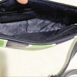 Vera Bradley Green Navy Stripe Small Crossbody Bag Shoulder Bag Faux Leather Bag Photo 2