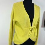 Loft New  Lemongrass Tie V-Back Sweater Small Women’s Yellow / Green Reversible Photo 5