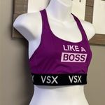 VSX Sport Victoria’s Secret Bright Purple Razorback Elastic Sports Bra Photo 2