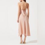 ASTR NWT The Label Pink Cowl Neck Satin Slip Midi Dress Size Medium Cocktail Photo 12