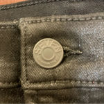 7 For All Mankind Black Faux Leather Coated Skinny Jeans Size 34 Photo 4