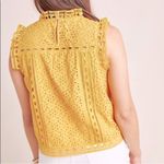 Anthropologie Maeve by Tilly Eyelet Blouse Sz 4 Sunflower Yellow Photo 1